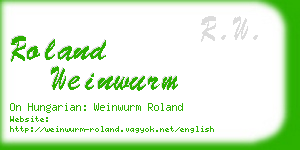 roland weinwurm business card